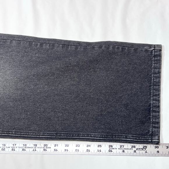 Vans Off the Wall Denim Jeans Women 26x30 Black Washed Wide Leg Baggy Loose Fit - Picture 9 of 11